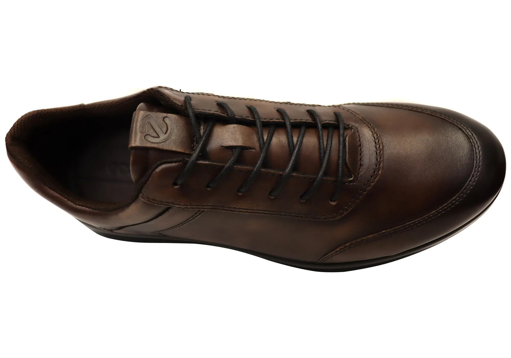 ECCO Mens Comfortable Leather Aquet Sneakers Shoes ecco Shoes