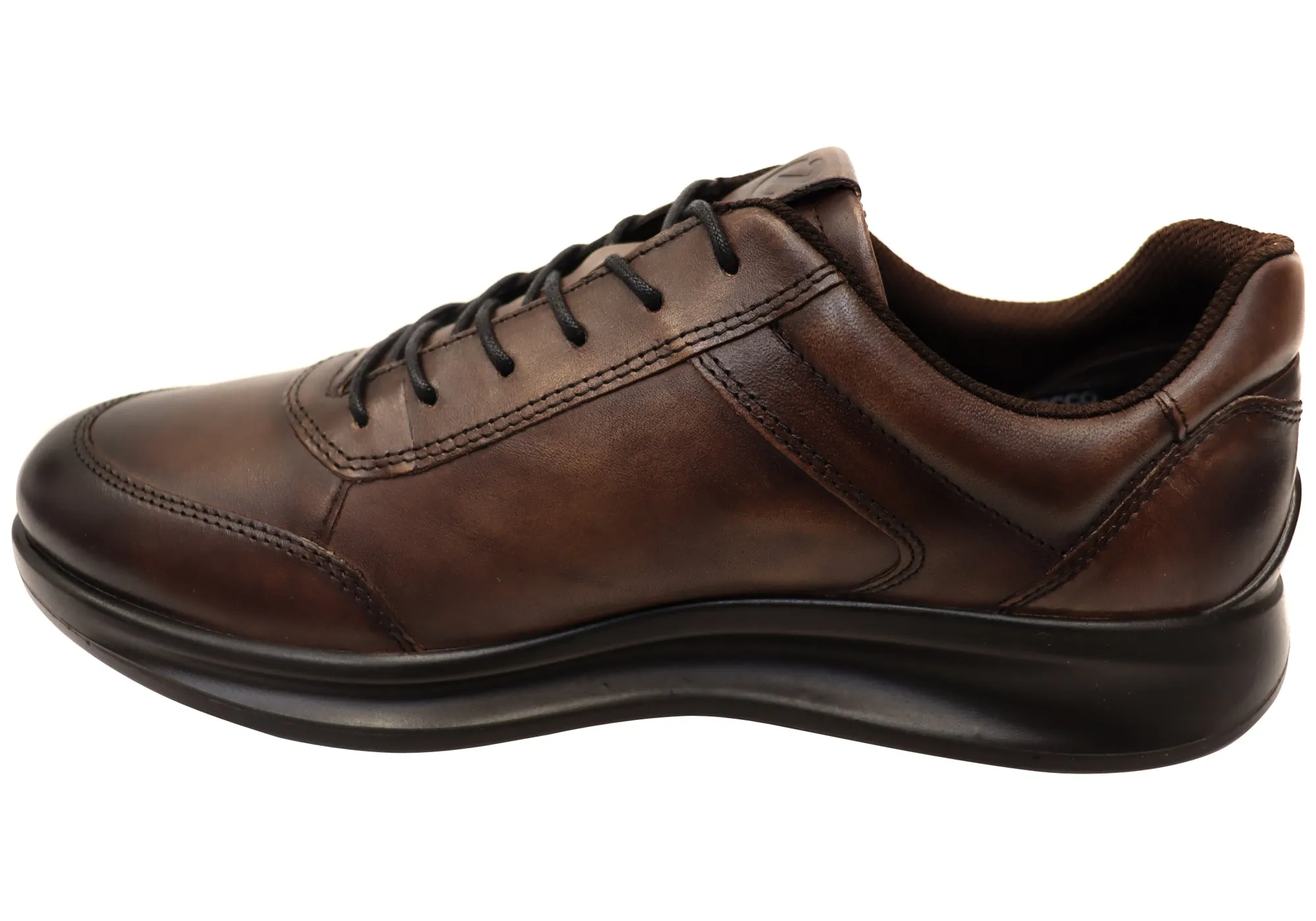 ECCO Mens Comfortable Leather Aquet Sneakers Shoes ecco Shoes