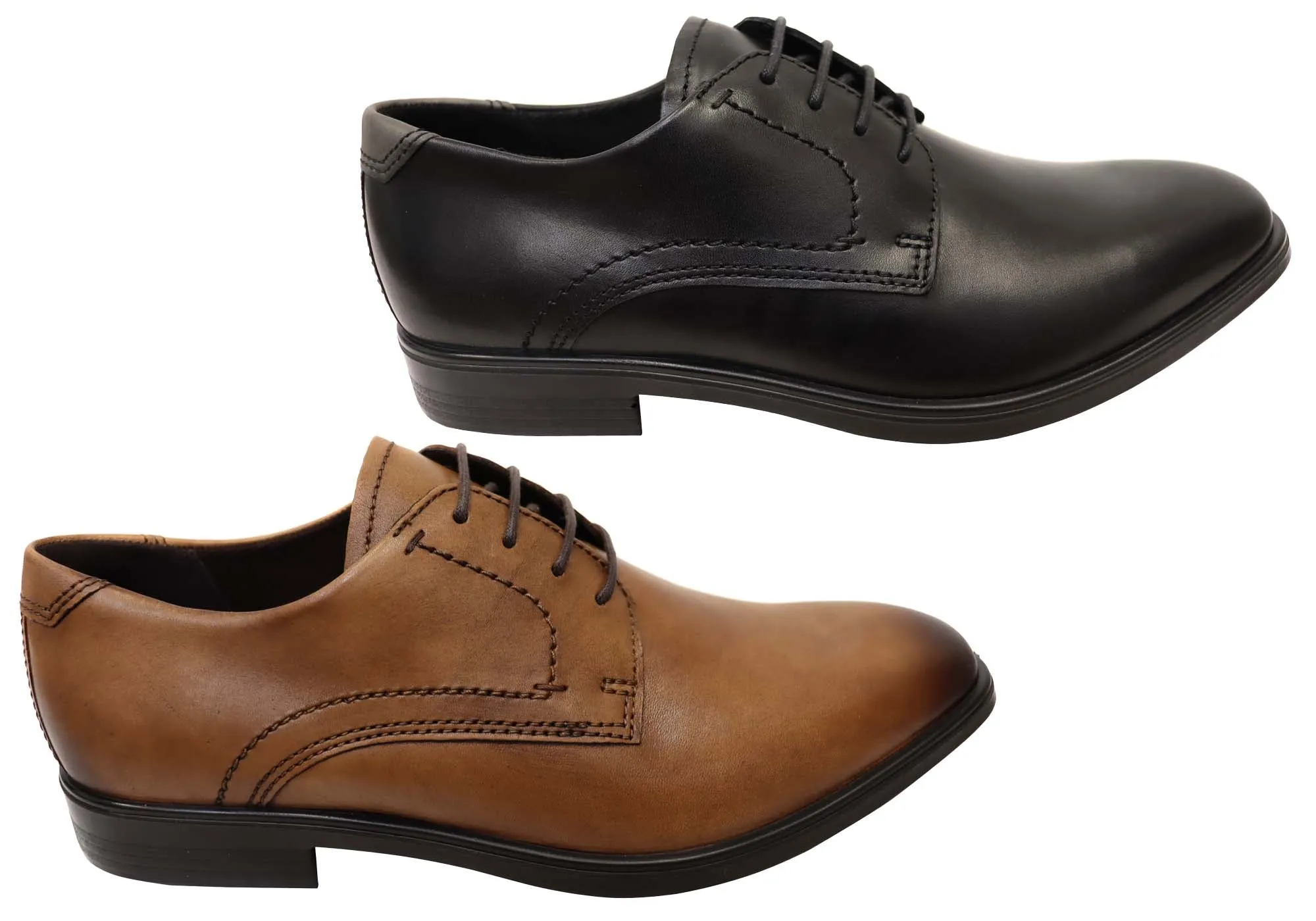 ECCO Mens Comfortable Leather Melbourne Lace Up Dress Shoes ecco Shoes