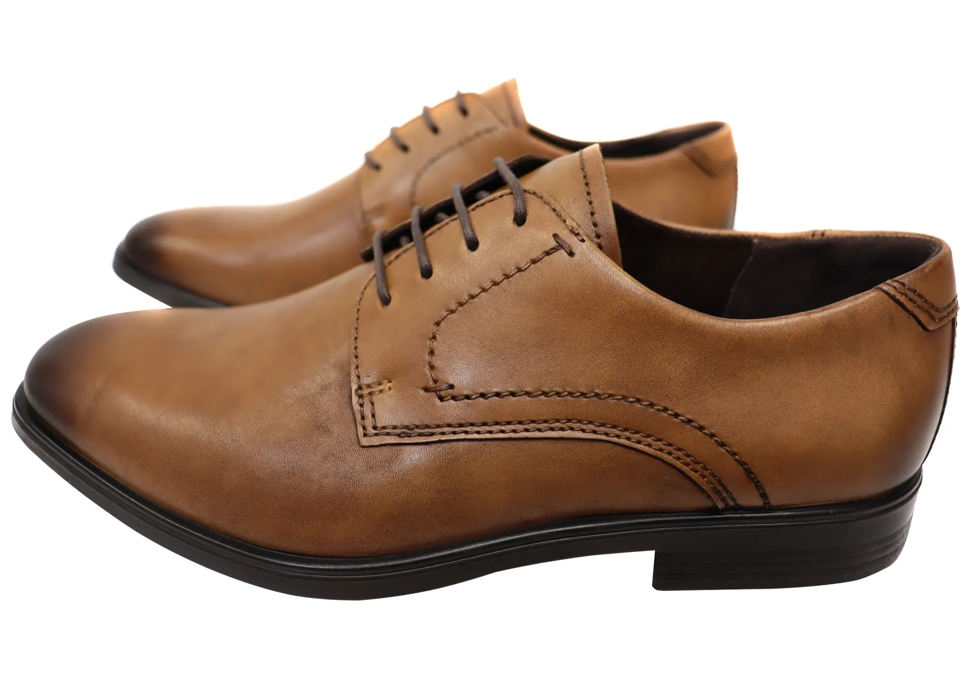 ECCO Mens Comfortable Leather Melbourne Lace Up Dress Shoes ecco Shoes