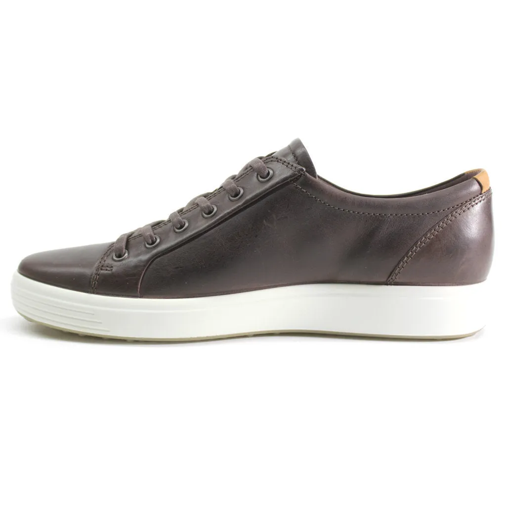 Ecco Soft 7 Full Grain Leather Men's Casual Trainers ecco Shoes