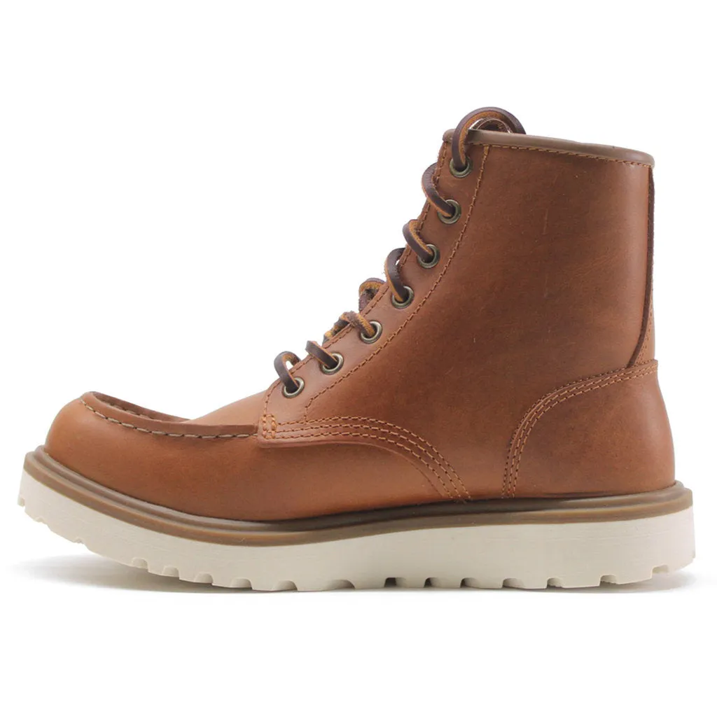 Ecco Staker Leather Women's Ankle Moc Toe Boots ecco Shoes