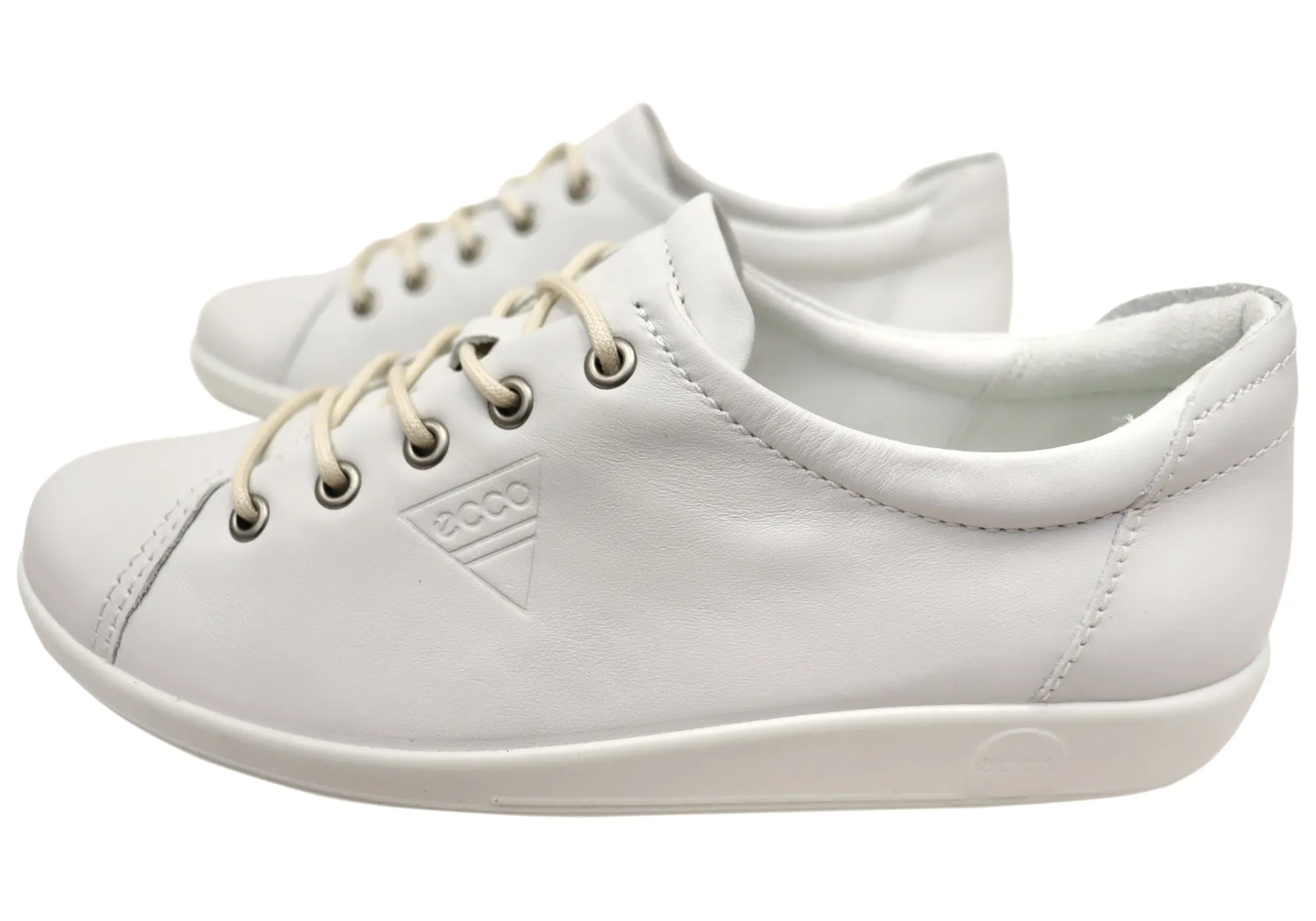 ECCO Womens Comfortable Leather Soft 2.0 Sneakers Shoes ecco Shoes