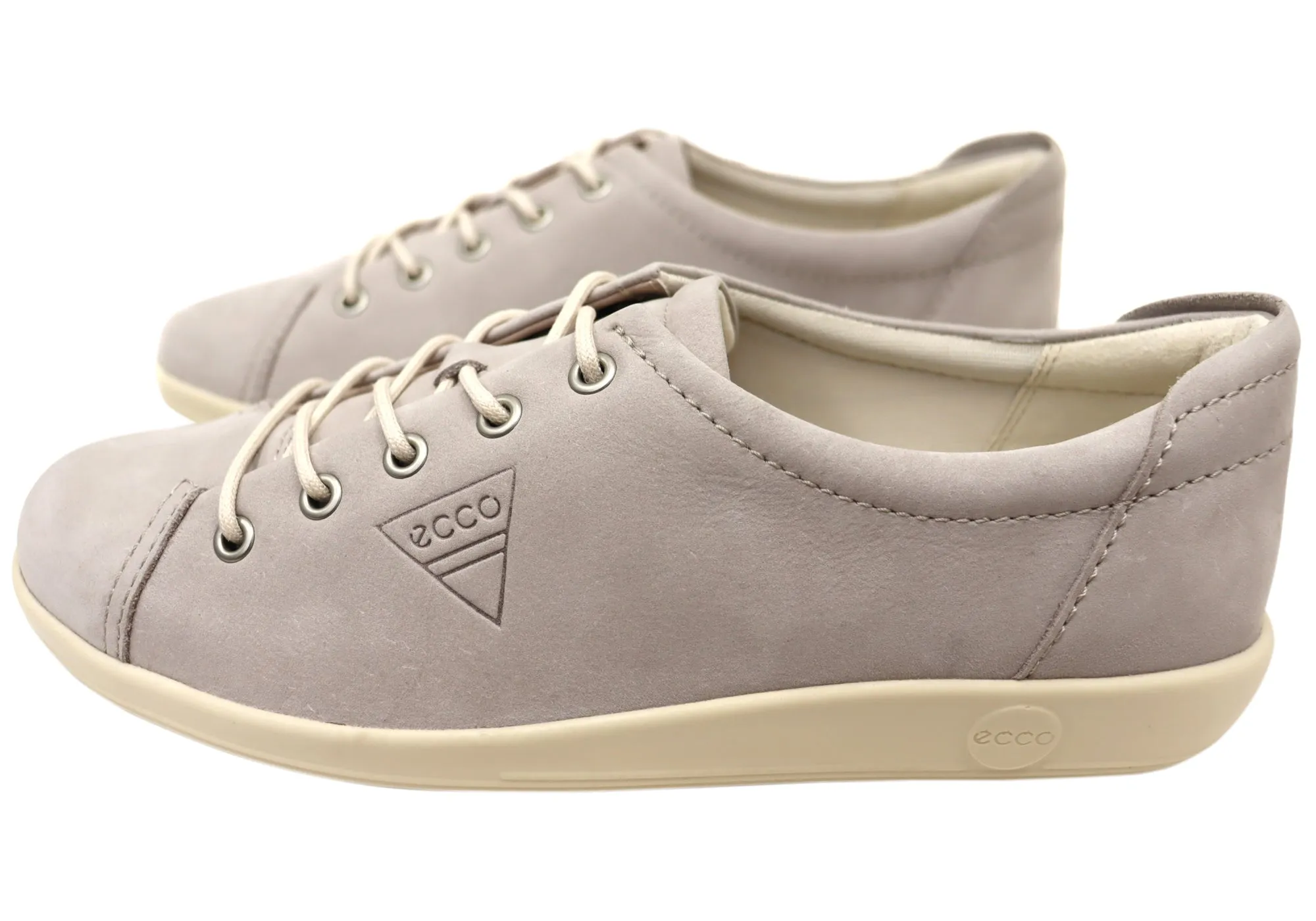 ECCO Womens Comfortable Leather Soft 2.0 Sneakers Shoes ecco Shoes
