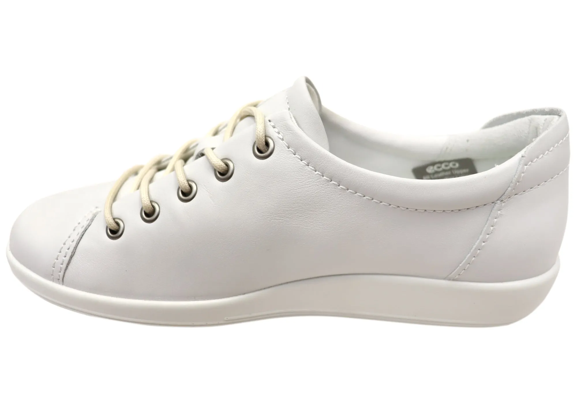 ECCO Womens Comfortable Leather Soft 2.0 Sneakers Shoes ecco Shoes