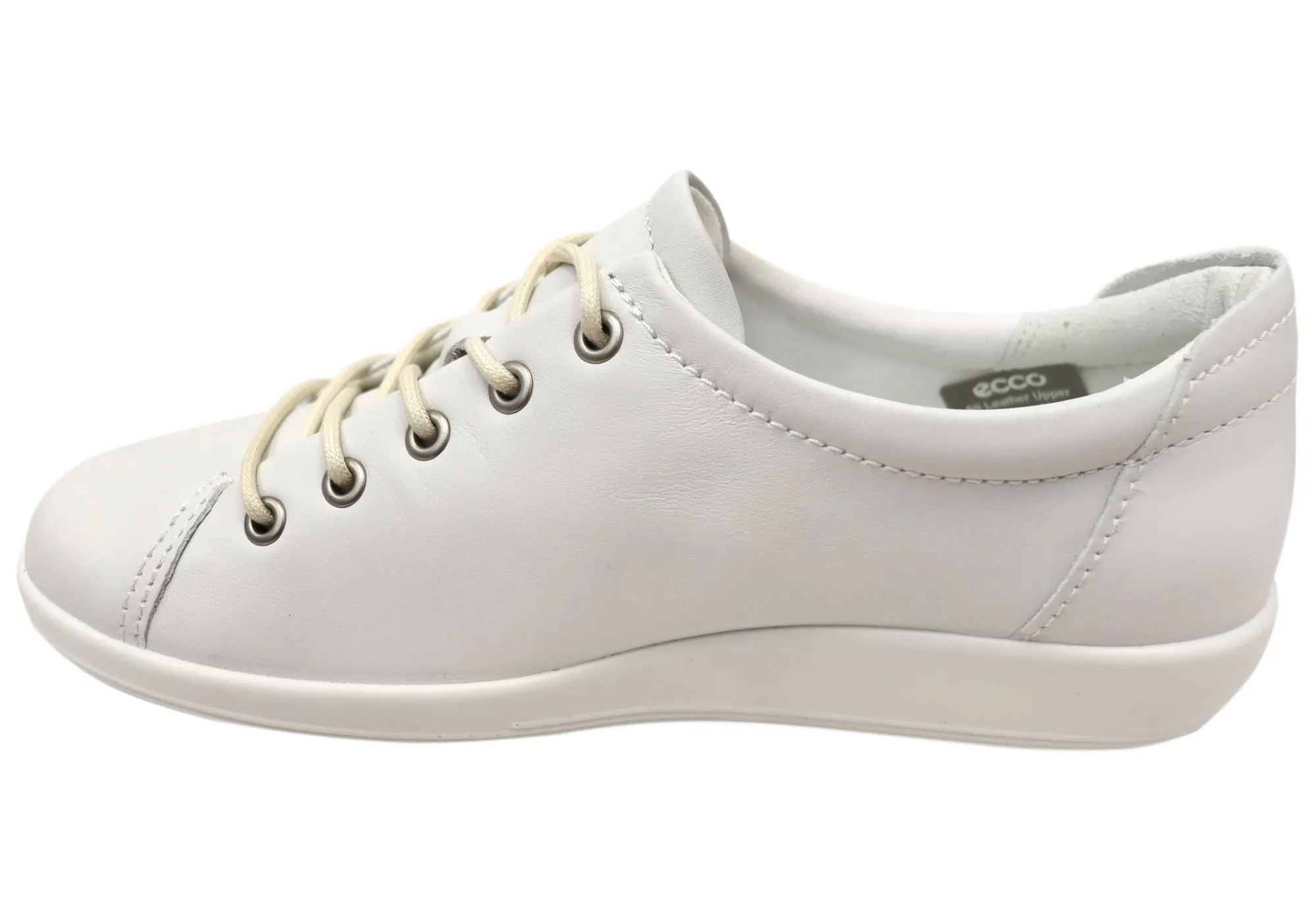 ECCO Womens Comfortable Leather Soft 2.0 Sneakers Shoes ecco Shoes