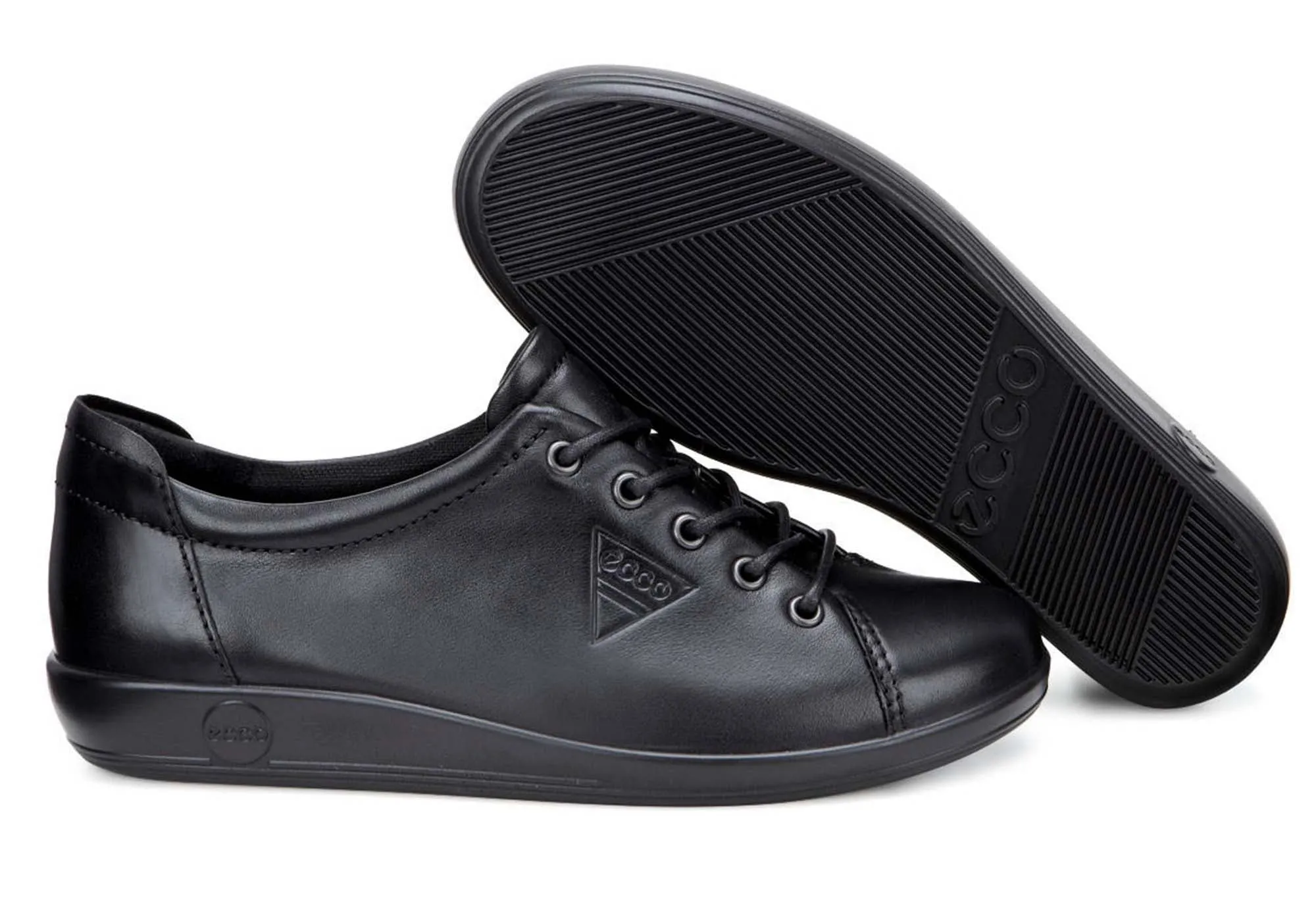 ECCO Womens Comfortable Leather Soft 2.0 Sneakers Shoes ecco Shoes