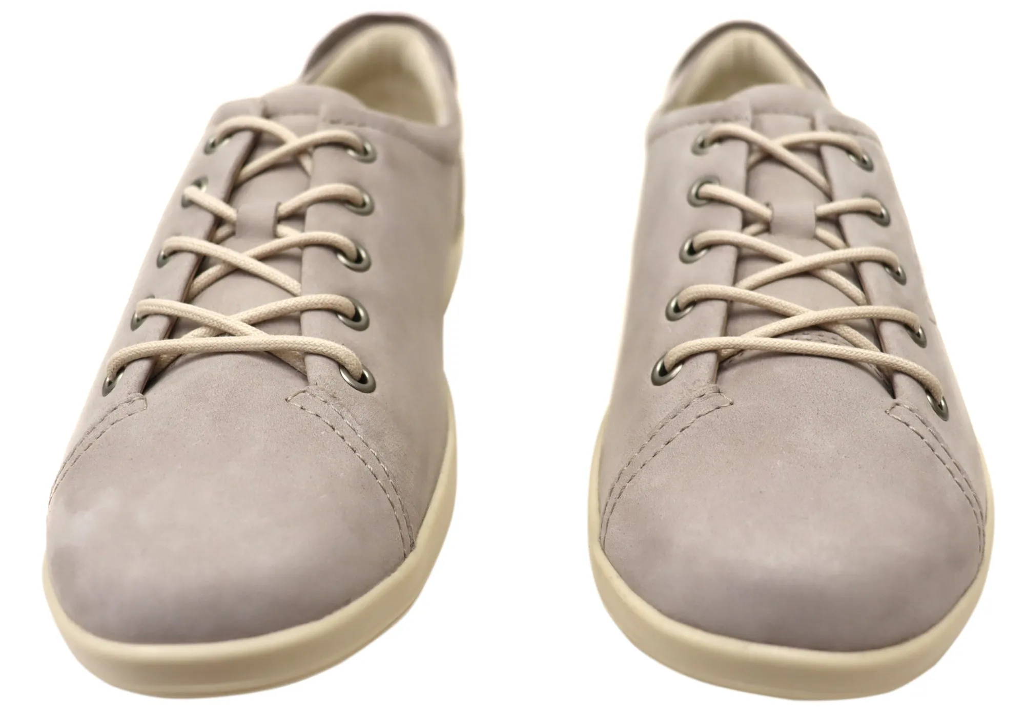 ECCO Womens Comfortable Leather Soft 2.0 Sneakers Shoes ecco Shoes