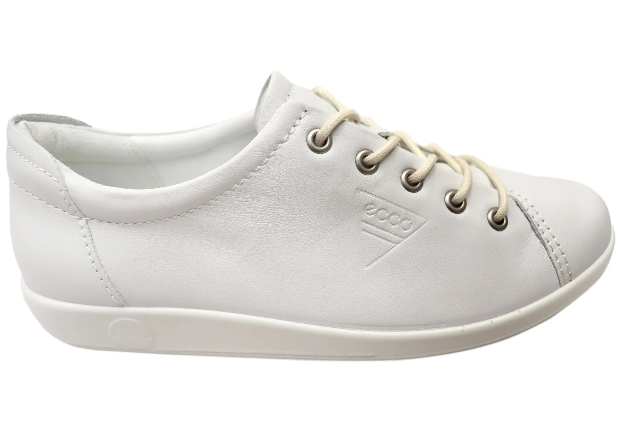 ECCO Womens Comfortable Leather Soft 2.0 Sneakers Shoes ecco Shoes