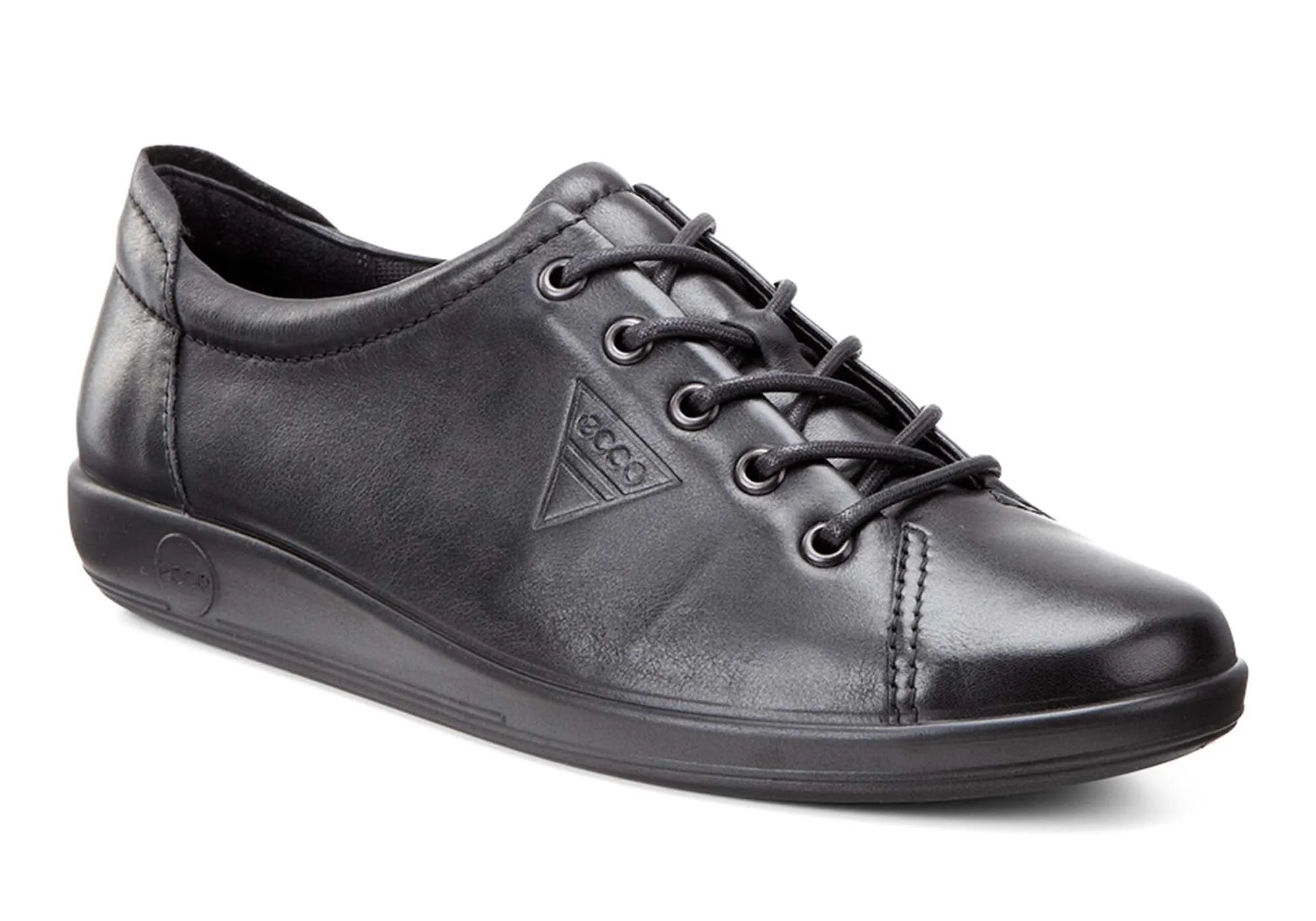 ECCO Womens Comfortable Leather Soft 2.0 Sneakers Shoes ecco Shoes