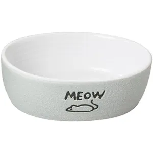 Ethical Pet Nantucket Meow Cat Dish Gray cat bowl, elevated cat feeder