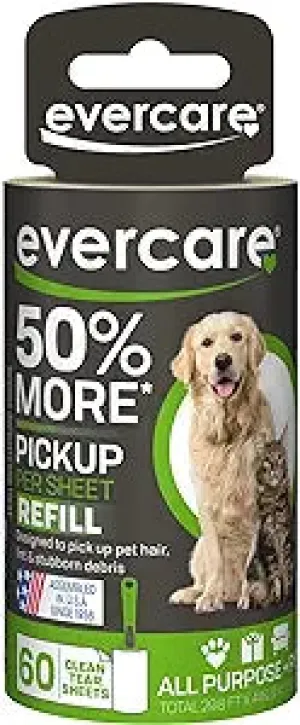 Evercare Extra Sticky Pet Hair Pickup Refill cat grooming brush, cat shampoo