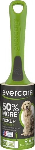 Evercare Extra Sticky Pet Hair Pickup Roller With 60 Sheet Roll cat grooming brush, cat shampoo