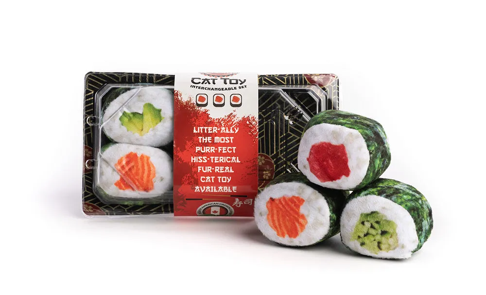 FABCAT SET OF 6 SUSHI ROLLS WITH TRAY adult cat food, best cat food for adults
