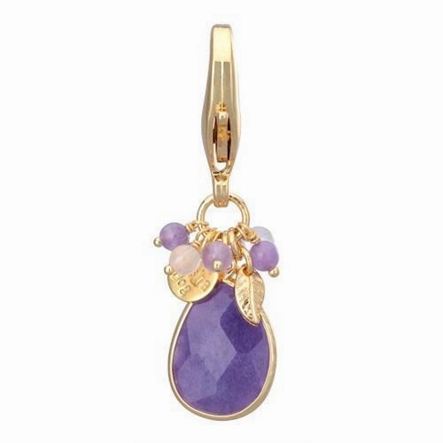 Faceted Dog Collar Charm Purple Quartz dog collar charm,pet tag
