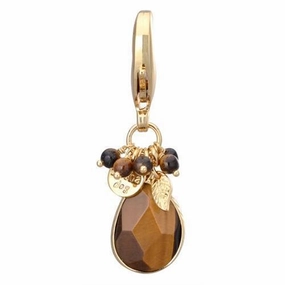 Faceted Dog Collar Charm Tiger Eye dog collar charm,pet tag