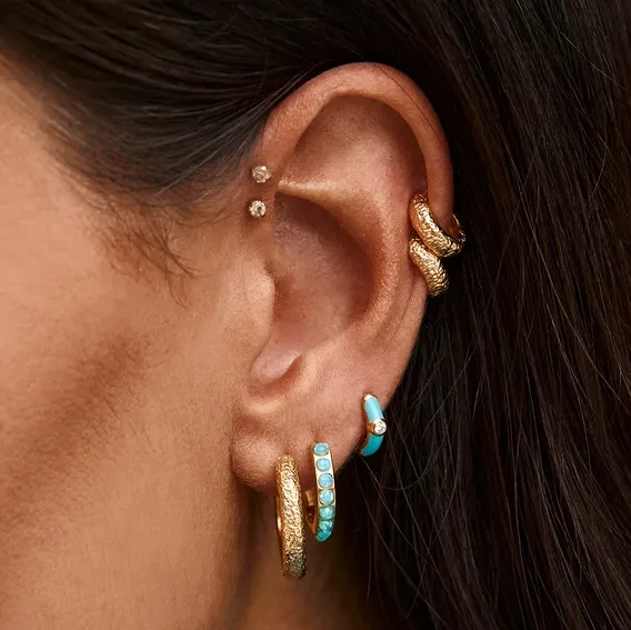 Fairley Antique Gold Maxi Hoops Shoes_Fairley