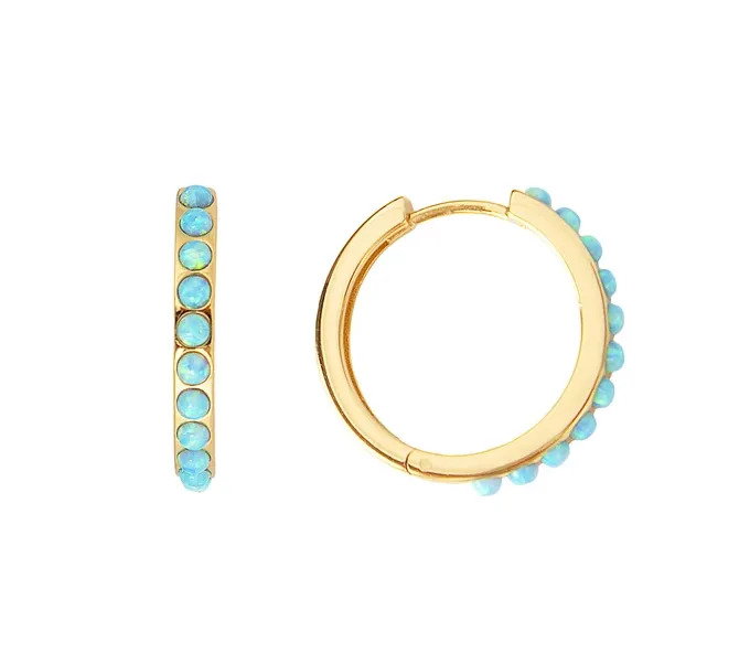 Fairley Blue Opal Crystal Maxi Hoops Shoes_Fairley