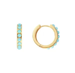 Fairley Blue Opal Crystal Midi Hoops Shoes_Fairley