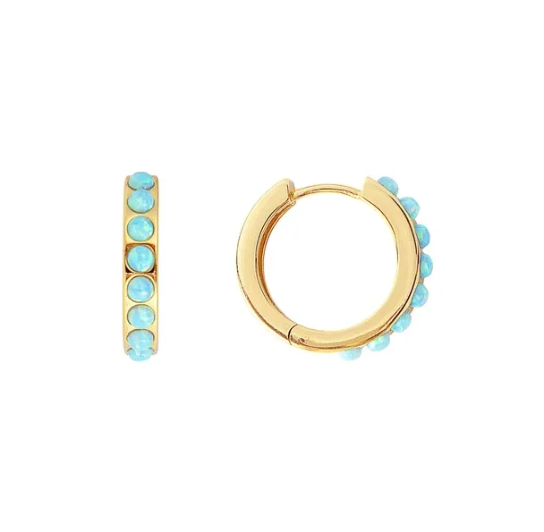 Fairley Blue Opal Crystal Midi Hoops Shoes_Fairley