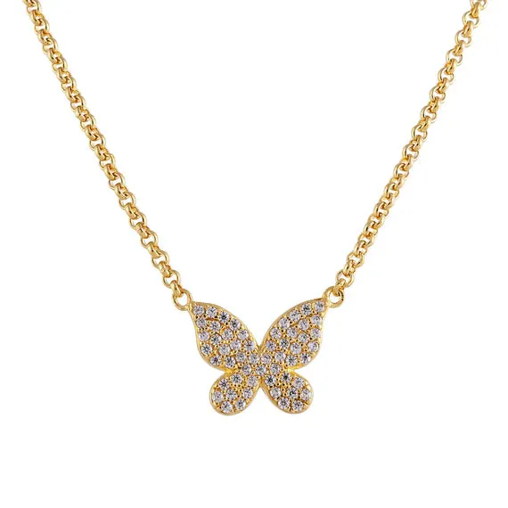 Fairley Butterfly Pave Necklace Shoes_Fairley