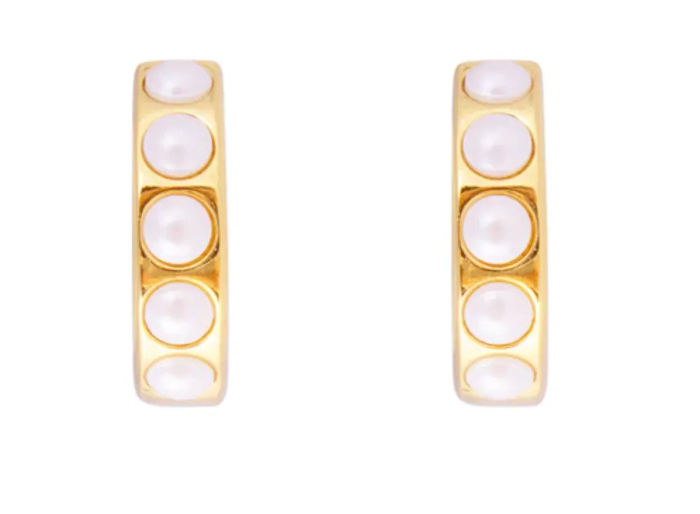 Fairley Crystal Pearl  Midi Hoops Shoes_Fairley