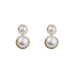 Fairley Double Pearl Ear Jackets Gold Shoes_Fairley