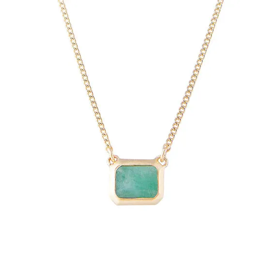 Fairley Emerald Crystal Deco Necklace Shoes_Fairley