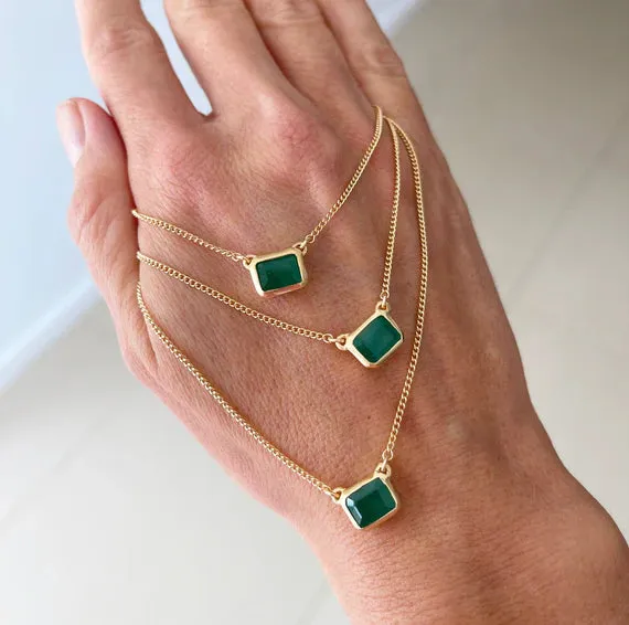 Fairley Emerald Crystal Deco Necklace Shoes_Fairley