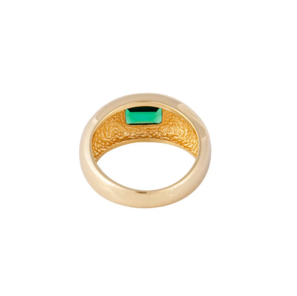 Fairley Emerald Crystal Dome Ring Shoes_Fairley