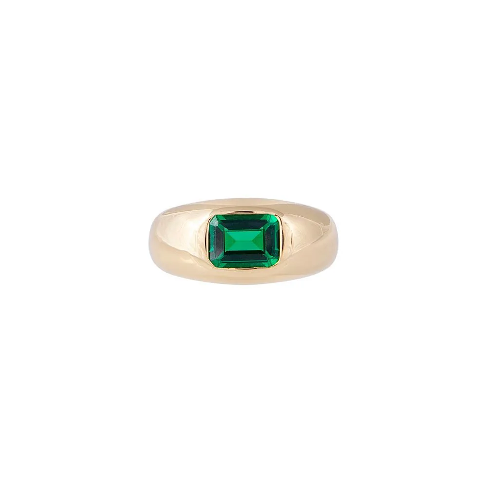 Fairley Emerald Crystal Dome Ring Shoes_Fairley