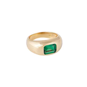 Fairley Emerald Crystal Dome Ring Shoes_Fairley