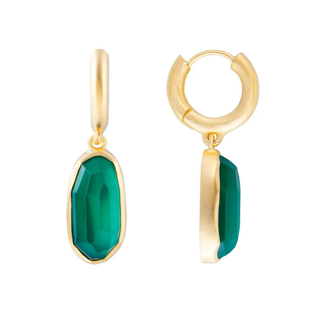 Fairley Free-Form Green Agate Drops Shoes_Fairley