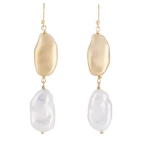 Fairley Gold Keshi Earrings Shoes_Fairley