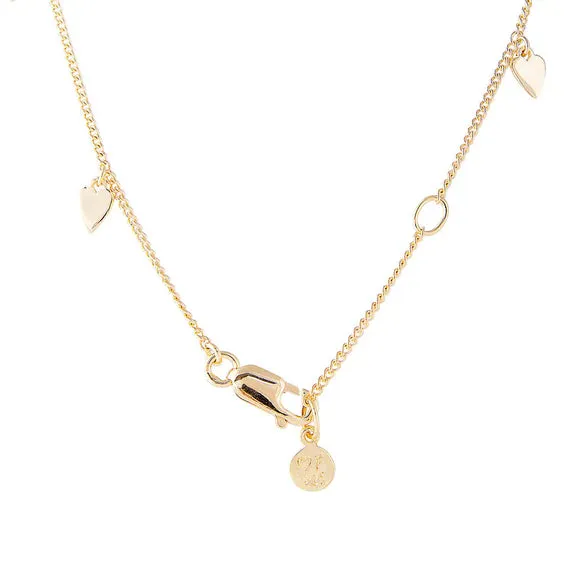 Fairley Golden Heart Charm Necklace Shoes_Fairley