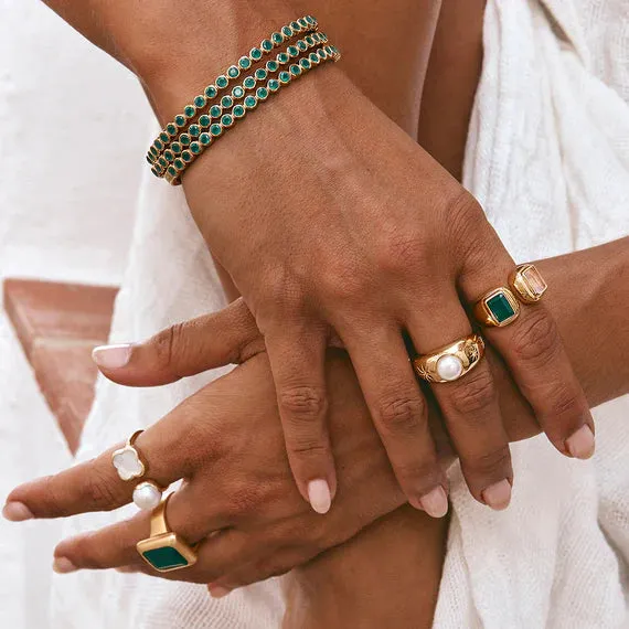 Fairley Green Agate Bangle Shoes_Fairley