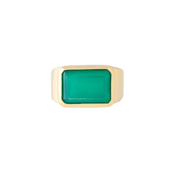 Fairley Green Agate Cocktail Ring Shoes_Fairley