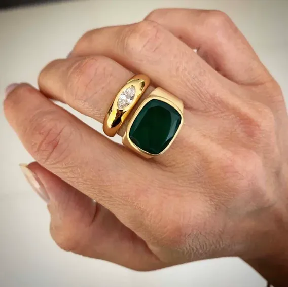 Fairley Green Agate Forest Ring Shoes_Fairley