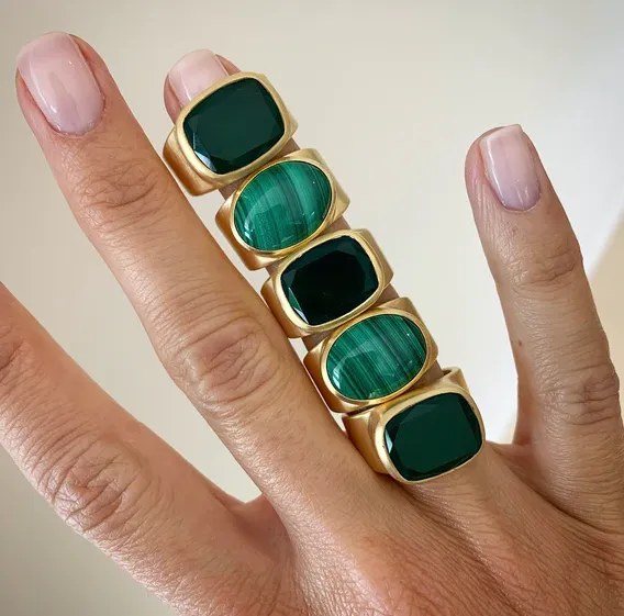 Fairley Green Agate Forest Ring Shoes_Fairley
