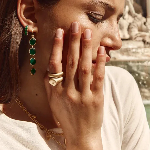 Fairley Green Agate Midi Hoops Shoes_Fairley