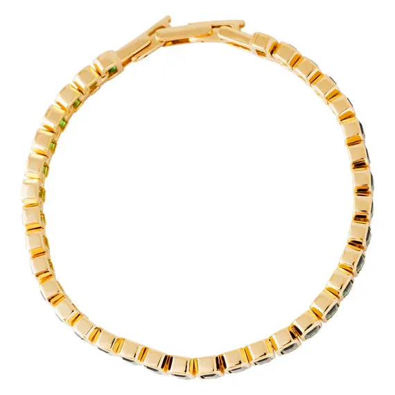 Fairley Green Emerald Cut Tennis Bracelet Shoes_Fairley