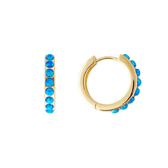 Fairley Indigo Opal Crystal Midi Hoops Shoes_Fairley