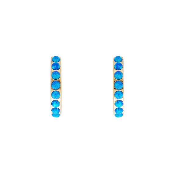 Fairley Indigo Opal Crystal Midi Hoops Shoes_Fairley