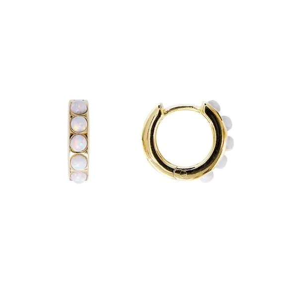 Fairley Ivory Opal Crystal Huggies Shoes_Fairley