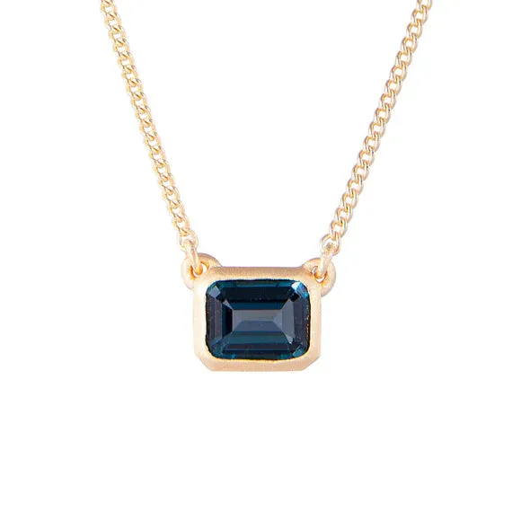 Fairley London Blue Topaz Deco Necklace Shoes_Fairley