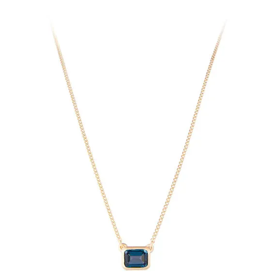 Fairley London Blue Topaz Deco Necklace Shoes_Fairley