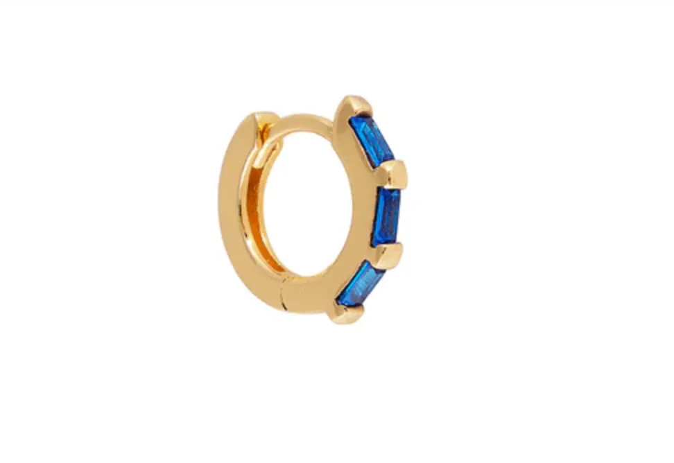 Fairley Majestic Blue Crystal Baguette Huggies Shoes_Fairley