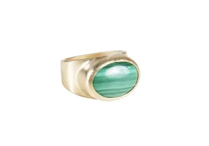 Fairley Malachite Cocktail Ring Gold Shoes_Fairley