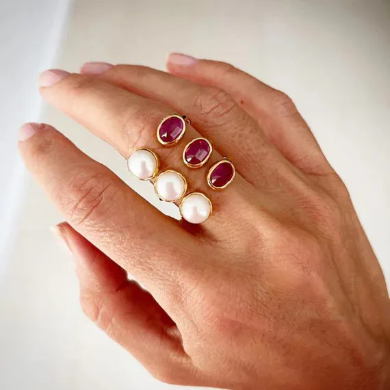 Fairley Pearl and Pink Sapphire Ring Shoes_Fairley