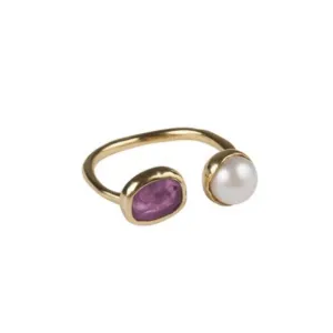 Fairley Pearl and Pink Sapphire Ring Shoes_Fairley